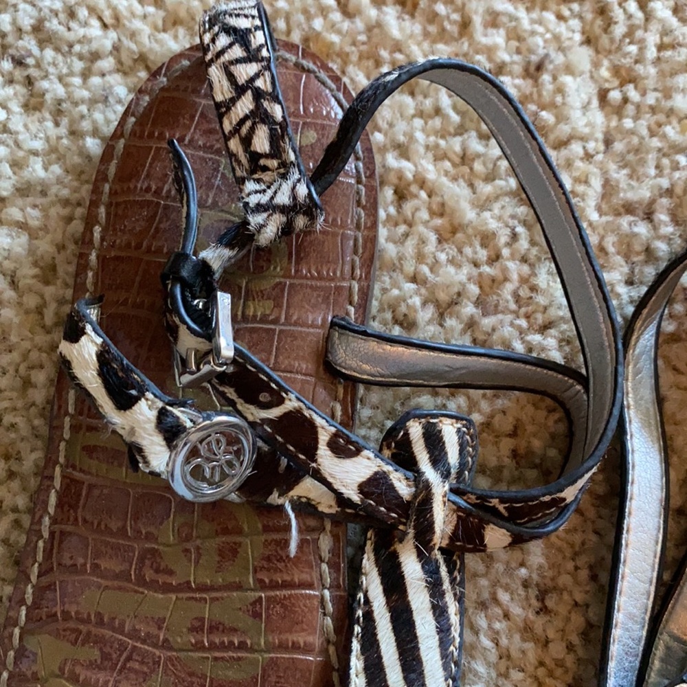 Sam Edelman Zebra Print Sandals - Picture 8 of 9